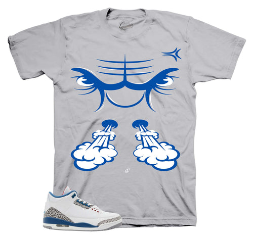 Retro 3 True Blue Raging Face Shirt