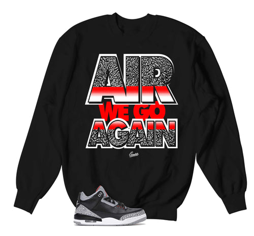 Retro 3 Black Cement Air We Go Sweater