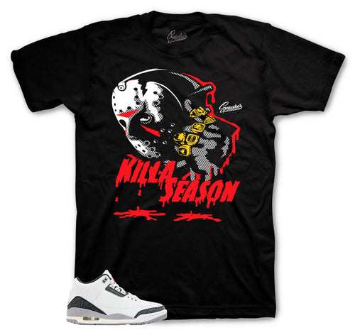 Retro 3 Cement Gray Killa Season Shirt