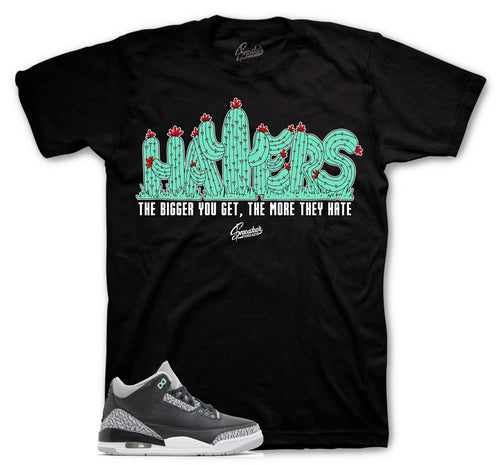 Retro 3 Green Glow Haters Shirt