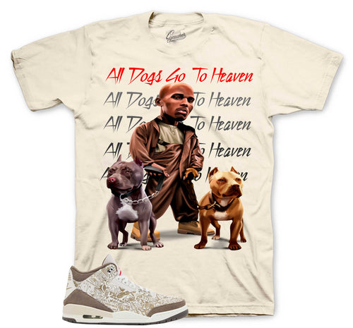 Retro 3 Laser Palomino All Dogs Shirt