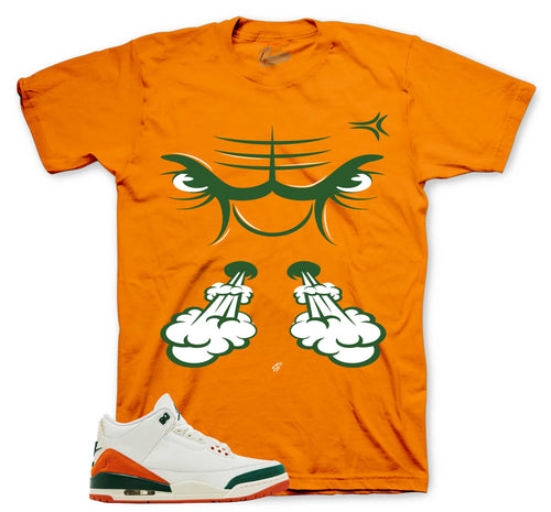 Retro 3 Miami Raging Face Shirt