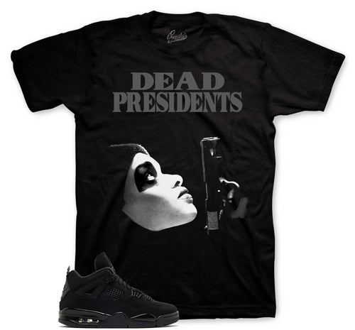 Retro 4 Black Cat Dead pres Shirt