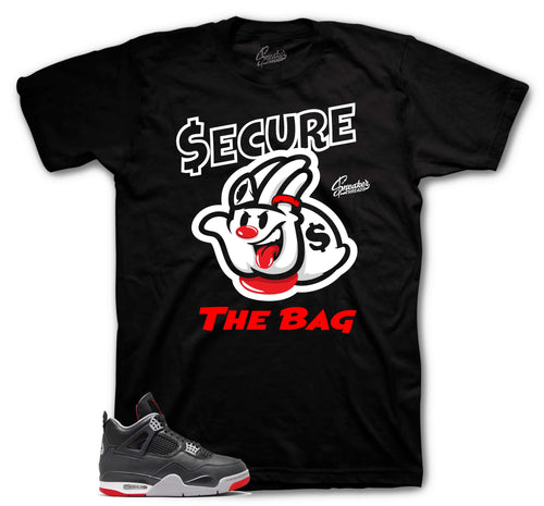 Retro 4 Bred Secure The Bag Shirt