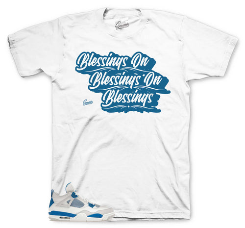 Retro 4 Industrial Blue Blessings Shirt