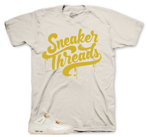Retro 4 Metallic Gold ST Drip Shirt