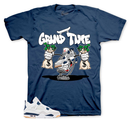 Retro 4 SB Navy Fly kicks Shirt