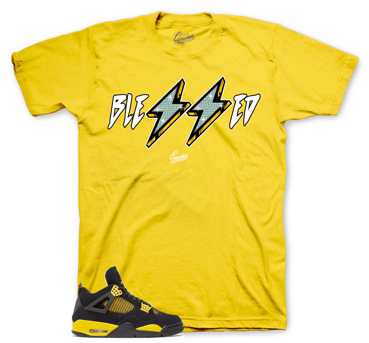 Jordan Retro 4 thunder Tees sneaker outfits blessed Shirt