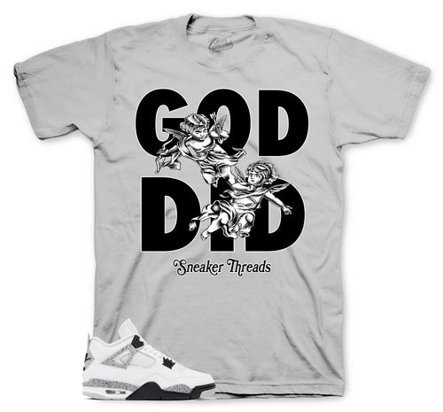 Retro 4 White Cement God Did Shirt