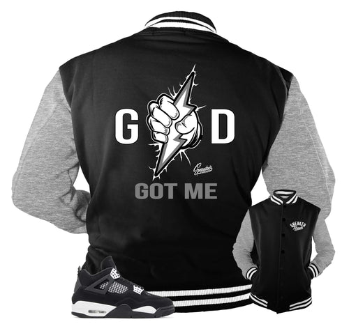 Retro 4 White Thunder God Got Me Jacket