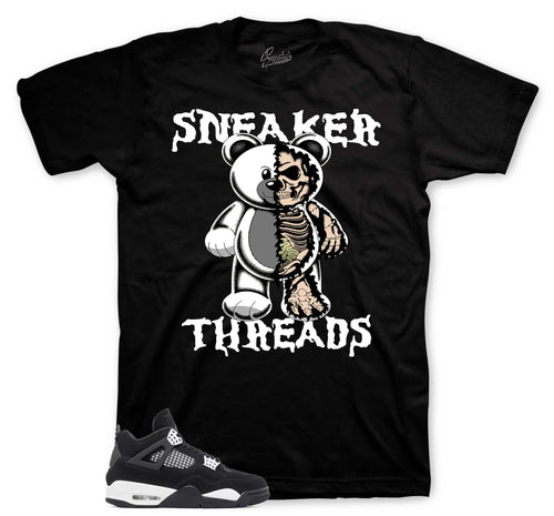 Retro 4 White Thunder Play Bear Shirt