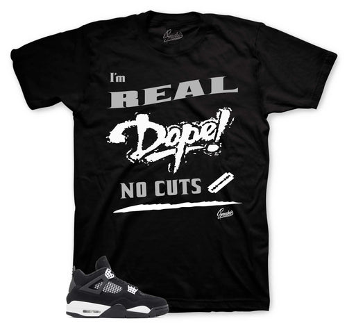 Retro 4 White Thunder No Cuts Shirt