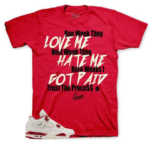 Retro 4 Valentine's Day Trust The Process Shirt