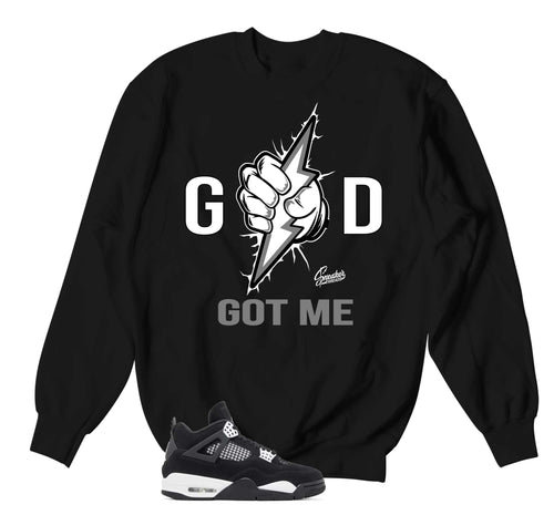 Retro 4 White Thunder God Got Me Sweater