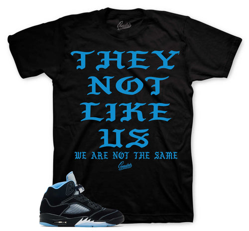 Retro 5 Black Carolina Not Like Us Shirt