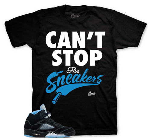 Retro 5 Black Carolina Can't Stop Shirt