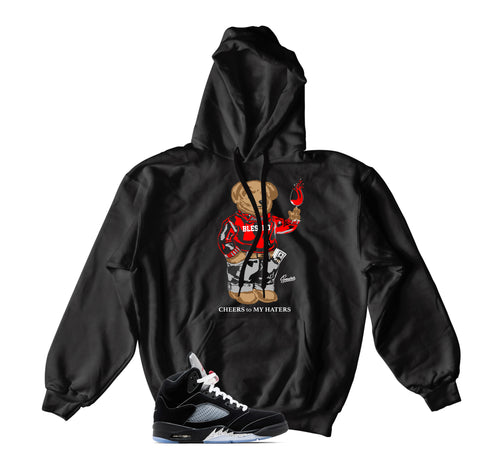 Retro 5 Black Metallic Cheers Bear Hoody