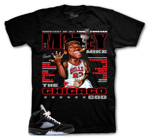 Retro 5 Black Metallic Money Mike Shirt