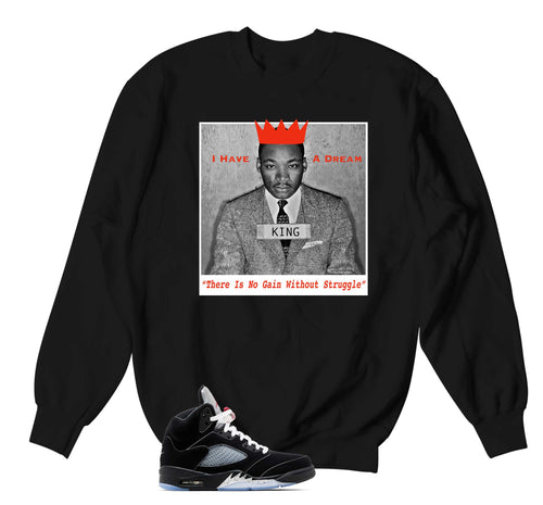 Retro 5 Black Metallic Freedom Sweater