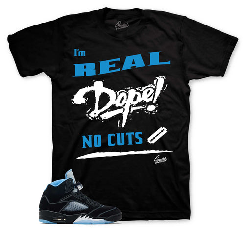 Retro 5 Black Carolina No Cuts Shirt