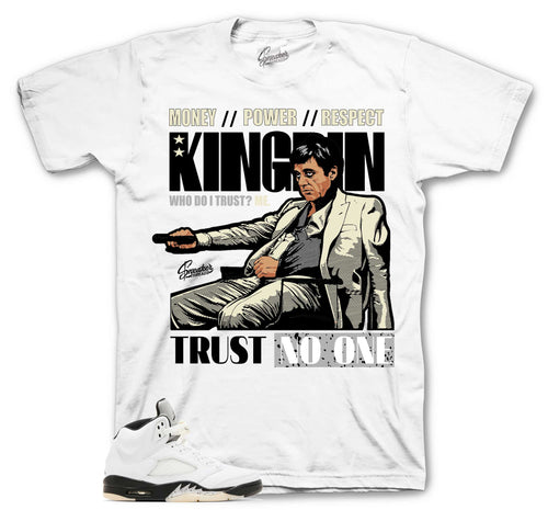 Retro 5 White Black Trust issues Shirt