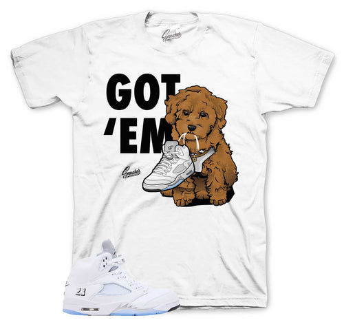 Retro 5 White Metallic Got Em Shirt