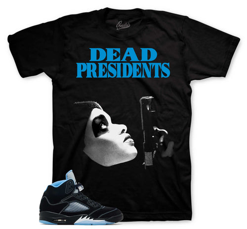 Retro 5 Black Carolina Dead Pres Shirt