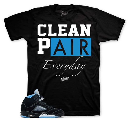 Retro 5 Black Carolina Clean Pair Shirt