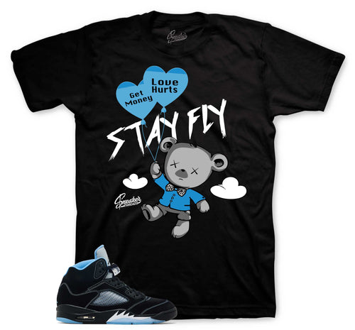 Retro 5 Black Carolina Money Over Love Shirt