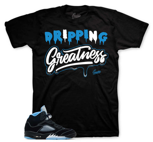 Retro 5 Black Carolina Dripping Greatness Shirt