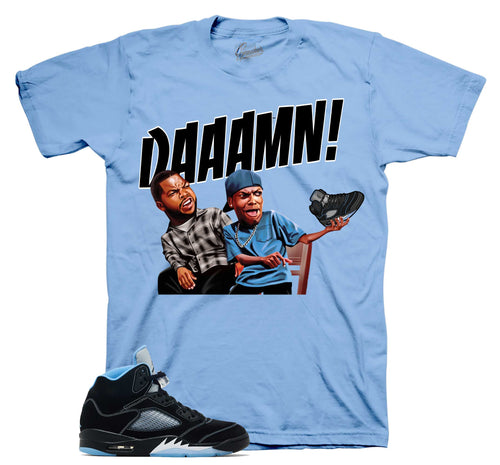 Retro 5 Black Carolina Damn Shirt