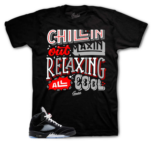 Retro 5 Black Metallic Chillin Shirt