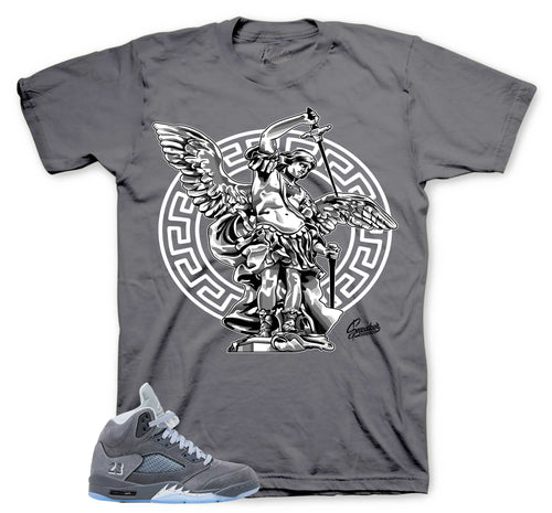 Retro 5 Wolf Grey Archangel Shirt