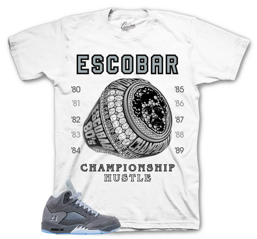 Retro 5 Wolf Grey Champ Hustle Shirt
