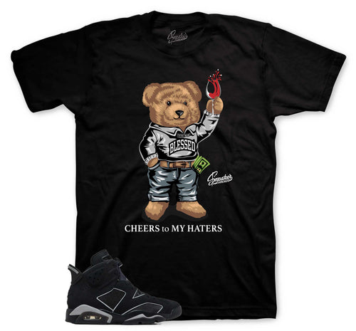 Retro 6 Cap & Gown Cheers Bear Shirt