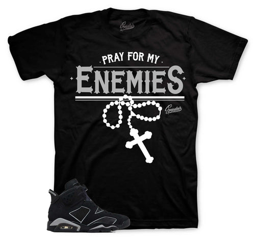 Retro 6 Cap & Gown Pray For My Enemies Shirt