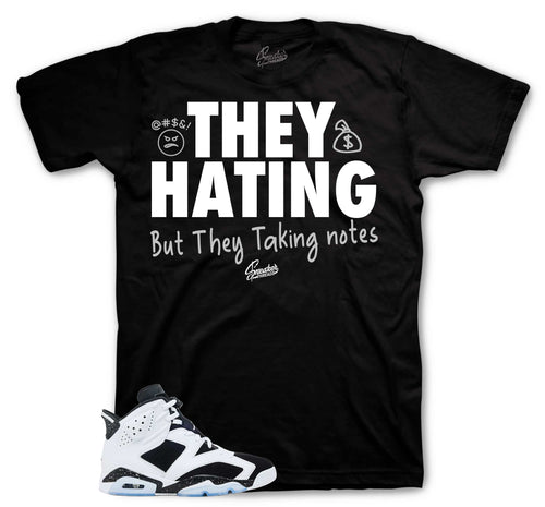 Retro 6 White Black They Hating Shirt
