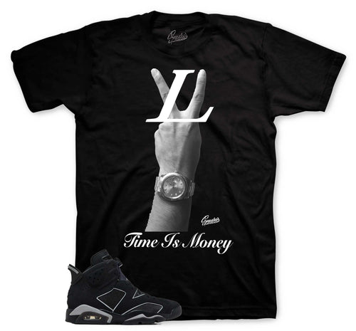 Retro 6 Cap & Gown Time Is Money Shirt