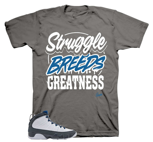 Retro 9 Flint Grey Struggle Breeds Shirt