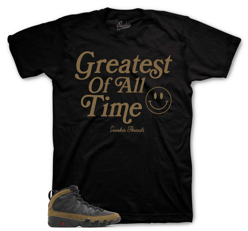 Retro 9 Olive Goat Shirt