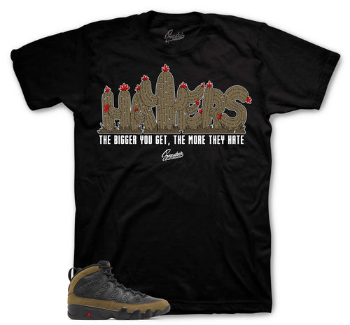 Retro 9 Olive Haters Shirt