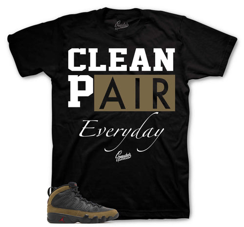 Retro 9 Olive Clean Pair Shirt