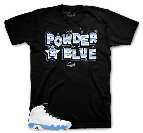 Retro 9 Powder Blue Airbrush Shirt
