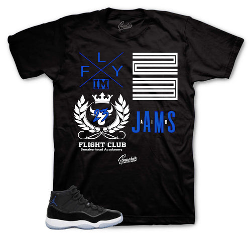 Flight Crest Graphic T-Shirt | Jordan 11 Varsity Royal Space Jams