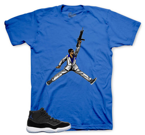 Air Tony Graphic T-Shirt | Jordan 11 Varsity Royal Space Jams