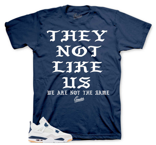 Retro 4 SB Navy Not Like Us Shirt