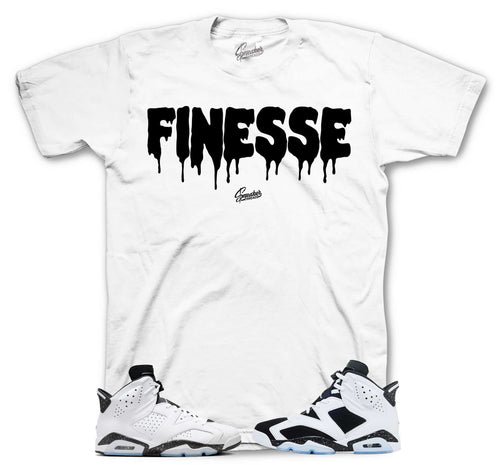 Retro 6 White Black Finesse Shirt