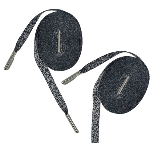 Flat Shoe Laces - Grey Elephant Sneaker Laces
