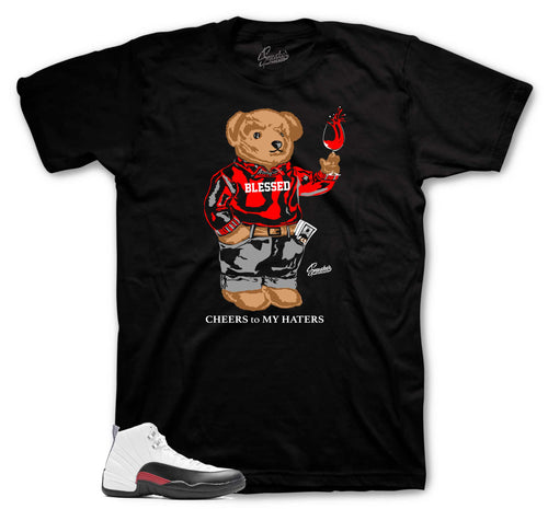 Retro 12 Taxi Flip Cheers Bear Shirt