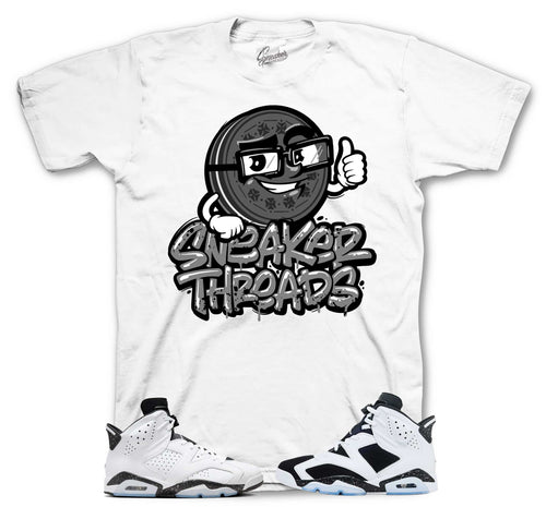 Retro 6 White Black Cookie Shirt